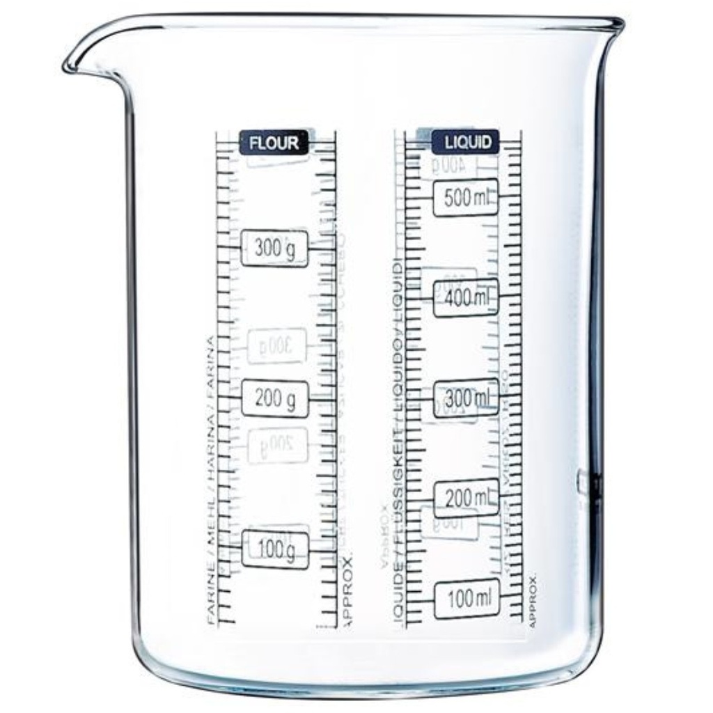 Maatglas 0,5L Pyrex