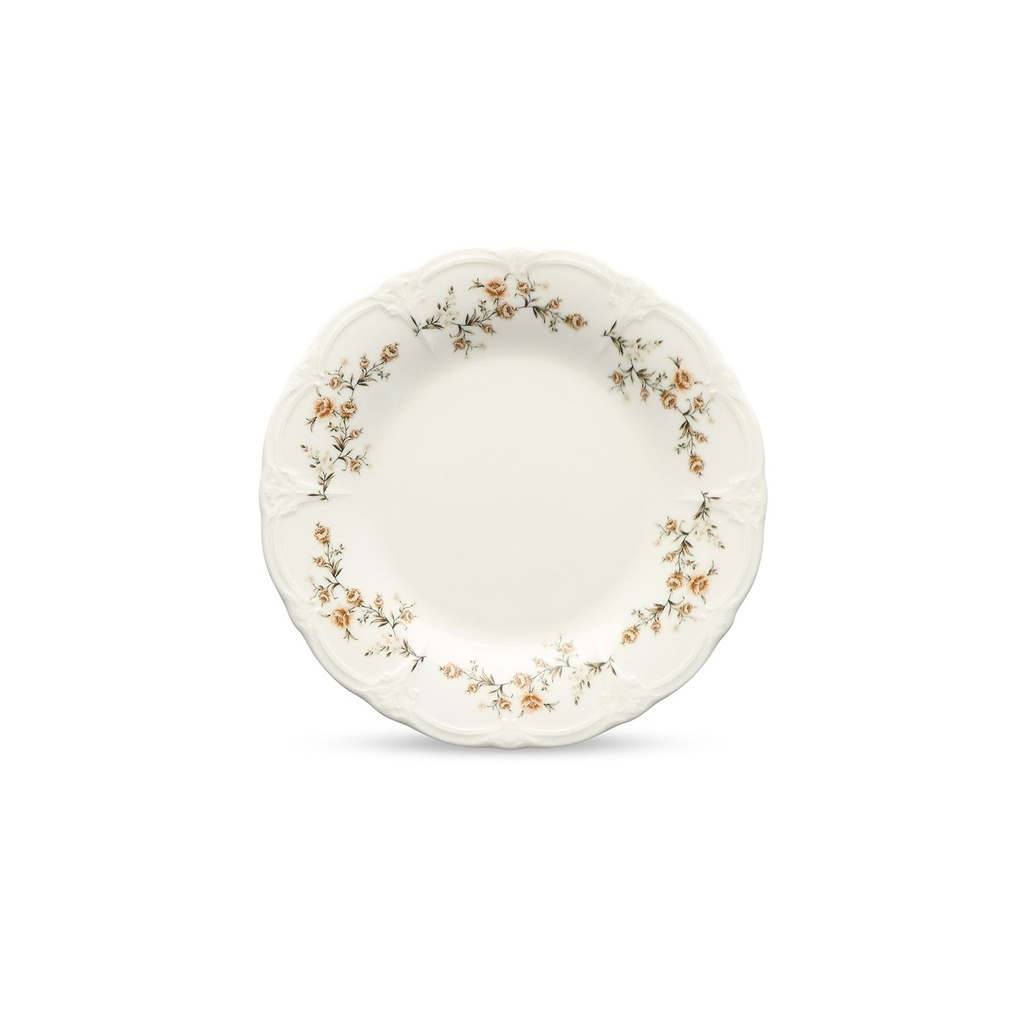 Diep bord Retro Brown Flower 23.5xh4cm