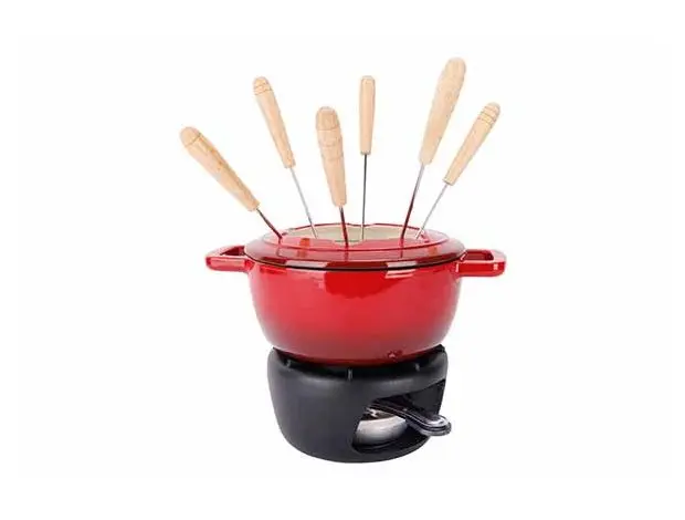 FONTESTIC FONDUESET TRADITIONAL RED D18CM 