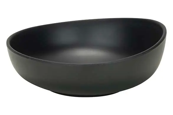 UNBREAKABLE KOM 16X16XH6CM ZWART ORGANISCH MELAMINE