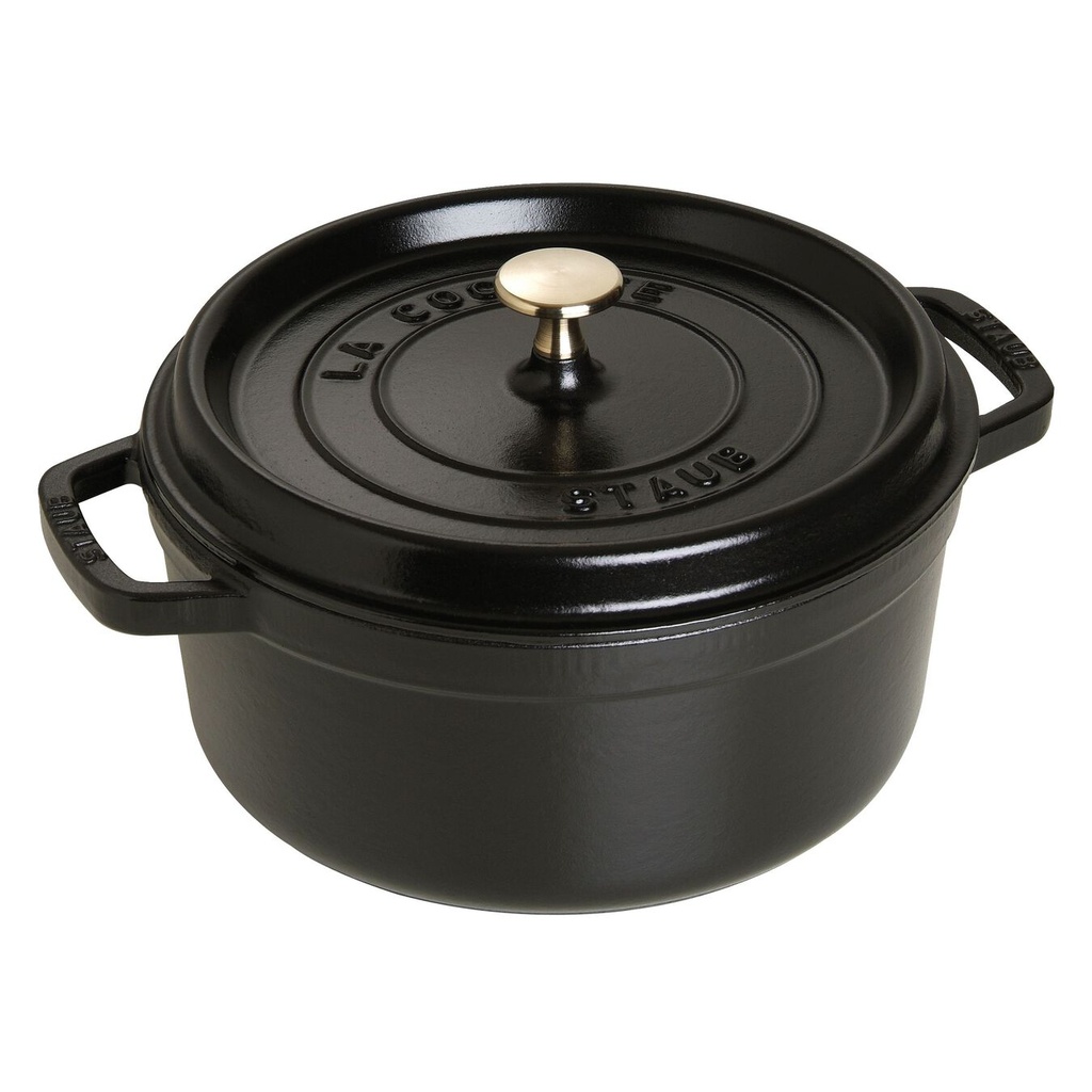 Staub Cocotte , rond 24 cm - zwart 3,8 l