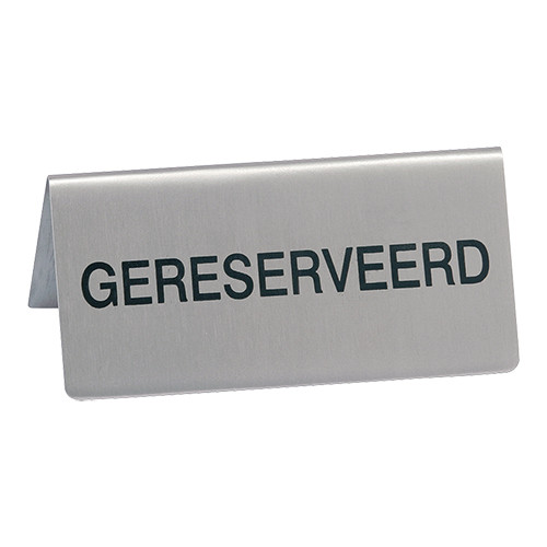 Tafelbord gereserveerd