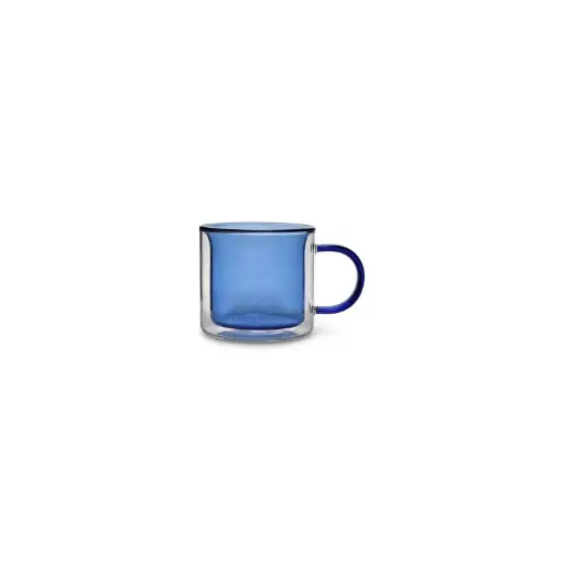 [704117] Set 2 Beker 27cl dubbelwandig blauw