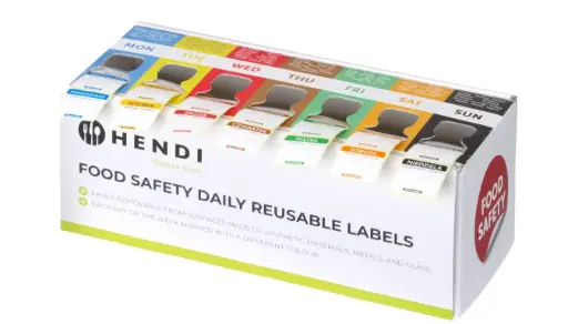 [850572] SET VAN 7(dagen)X1000 HERBRUIKBARE ETIKETTEN IN 3 TALEN