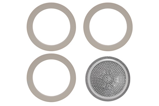 [0800413] Set van 3 rubber + 1 filter 10T NEW