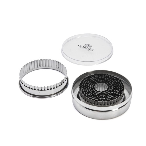 [3324.00N] SERIE 9 DECOUPOIRS INOX CANNELES 3A11CM