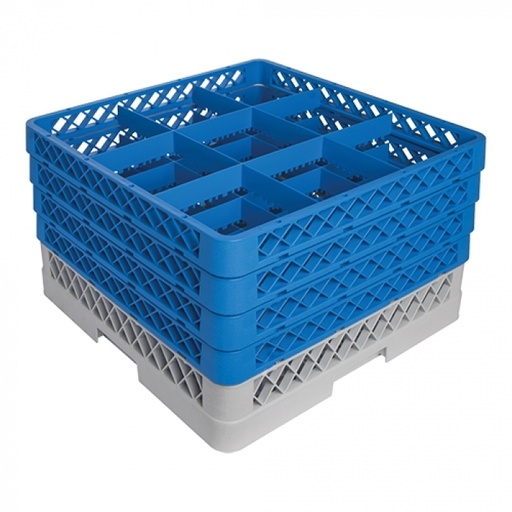 [CR0924] voetglazenkorf Rack 9 comp D. max 15cm x H. max 20cm